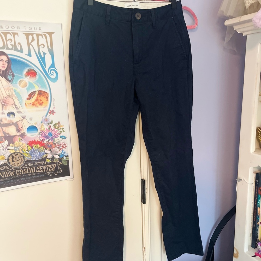 Women's Navy Straight Leg Pants